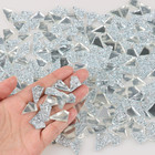 1 1 Lb Irregular Glass Mosaic Tiles For Crafts Bulk Silver Mirror Broken Tile Pi