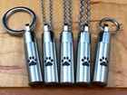 Men s Pet Cremation Necklace Pendant Urn For Ashes Large Vial Paw Print Dog Cat 