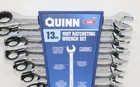 Quinn Sae 100t Ratcheting Combination Wrench Set 13 Piece  58934  New Free Ship 