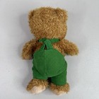 Applause Corduroy Plush Teddy Bear 9  Stuffed Toy Animal Green Overalls