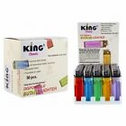 King Classic Disposable Lighter  Fashion Assorted Colors  50 Count Tray