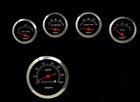 5 Gauge Set Dash Street Rod Hot Rod Universal   Mechanical Black