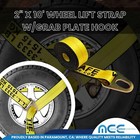 Usa 4 Pack 2  X 10  Chevron Wheel Lift Lasso Strap W  Keyhole For Auto Tie Down