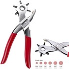 Leather Hole Punch Belt Tool 6 Sizes Puncher Revolving Pliers Heavy Duty