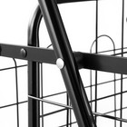 100lbs Foldable Utility Shopping Cart Dual Baskets Waterproof Liner Rolling Cart
