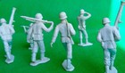 Vintage 1963 Louis Marx Rare White Toy Soldiers Lot Of 4 Plus 2 Unbranded 2 5 