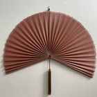 Large Bamboo Wall Fan Boho Folding Hand Fan Asian Wall Decor Hanging Art D40cm