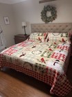 Marcielo Christmas Quilt   Shams King Size   Accent Pillow Cover