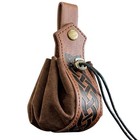 Medieval Viking Leather Belt Pouch Vintage Renaissance Larp Waist Bag Coin Purse