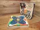 Vtg Atomic Astro Launch Game Ohio Art Tin Litho 1963 Space Rocket Dice Box Pegs