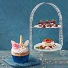 1pc Dessert Holder Pastry Display Stand Tiered Serving Wedding Cake Food Server