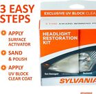 Sylvania Headlight Restoration Kit Restore Sun Damaged Headlights Uv Block Coat