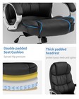 Fdw Office Chair Computer High Back Adjustable Ergonomic Desk Chair Executive   