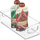 Plastic Food Storage Bin With Handles For Kitchen Pantry  Cabinet  Refrigerator
