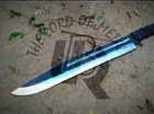 Ubr Custom Handmade High Carbon Steel Hunting Machete With Leather Sheath