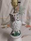 Vintage Ceramic White Owl Lamp 1960 s 70   s Working 12   Cute Cottage Core