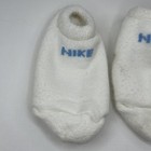 Vintage Nike Socks 1980 s Acrylic Blend Low Cut Baby Blue Logo White 9-11 7-9 B