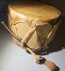 Hand Made Native American Style Raw Hide Skin Drum W  Mallot
