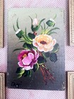 Vtg Set Of 4 Ideal Petite Princess Dollhouse Paintings   1 Hand-painted  read 