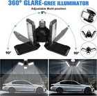 Led Garage Lights - 1 Pack 80w  8000lm 6500k Shop Light With 3 Deformable Panels