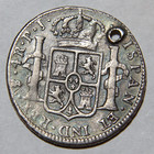 1808 Pts Bolivia Four 4 Reales Holed Nice Detail -5420-