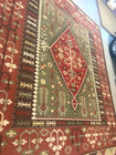 Huge Antique Wool Rug - Native American Style - Hand Woven - 96  X 120 