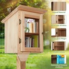 Little Library Box Outdoor Free Library - Double Little 15d X 11w X 21h