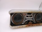 Vintage Focal Red Metal Opera Glasses  Folding collapsible  Japan