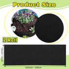 2 Rolls 12x120 Inch Felt Liner Roll Fabric Planter Natural Coconut Non Woven Bla