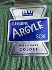 Vintage Argyle Socks Nos 1950s-60s Combed Cotton Mid Century Beige olive green 