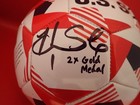 Hope Solo Signed White Usa Soccer Ball W  2 X Gold Jsa Wc233960