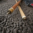 Vintage Viking Pool Cue 2-piece 58    Maple Shaft Brass Joint Irish Linen Wrap Usa