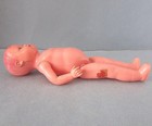 Boy Doll Royal Japan Celluloid Jointed 7 1 2  Toy Fleur-de-lis Logo Vintage 