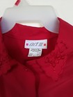 Vintage Act Iii Women s Button Down Shirt 60s 70s   Union Made Usa   Red Sz 18