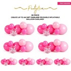 Partyaire 18  Reusable Pvc Balloon Arch  28 Pc  Pink Paradise Samedayship  