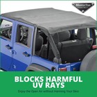 Mastertop Bimini Top Sunshade Jeep Wrangler Jk 2007-2018 4-door Full Length