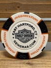 Gengras Harley Davidson Emblem Poker Chip-east Hartford  Ct- White   Black