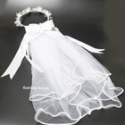 First Holy Communion Veil For Girls White Flowers Head Band Primera Comunion