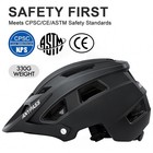 Bicycle Helmet Adult Men Women Lightweight Adjustable Mtb Wj-015 Dark Grey Bike