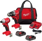 New Milwaukee M18 Compact Brushless 2-tool Combo Kit     Cordless Power Tools