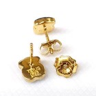 Tous Authentic Sv925 Earrings Facet Bear 9mm X 7mm Onyx Stud Earrings Women s