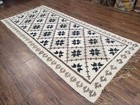 Antique South American Blanket 4x8 Wool Handwoven Handmade Flatweave Runner Rug