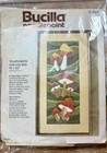 Vtg Bucilla Needlepoint Mushrooms Kit  4123 Crewel-wool Yarn-large 22x10    Opened