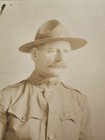 1914 Kansas Soldier Rppc Possible State Militia Sleeve Star Uniform Hat