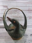 Vintage Shanghai Handicraft Mallard Woven Wicker Basket