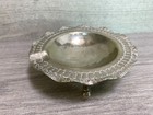 Vintage Unusual  Silver Plate Ash Tray Handmade Hammered