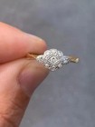 Art Deco Vintage 1 8ct Round Cut Lab Created Diamond Engagement 14k Gold Fn Ring