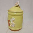 Cookie Jar With Flowers And Cookies 11  Tall Vtg Vintage