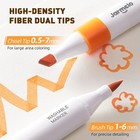Jar Melo 48 Washable Dual Tip Markers  Brush chisel  Kids 4-8  Case