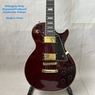 Standard Lp Wine Red Electric Guitar  Hh Pickups   Gold Parts - Usa Shipped